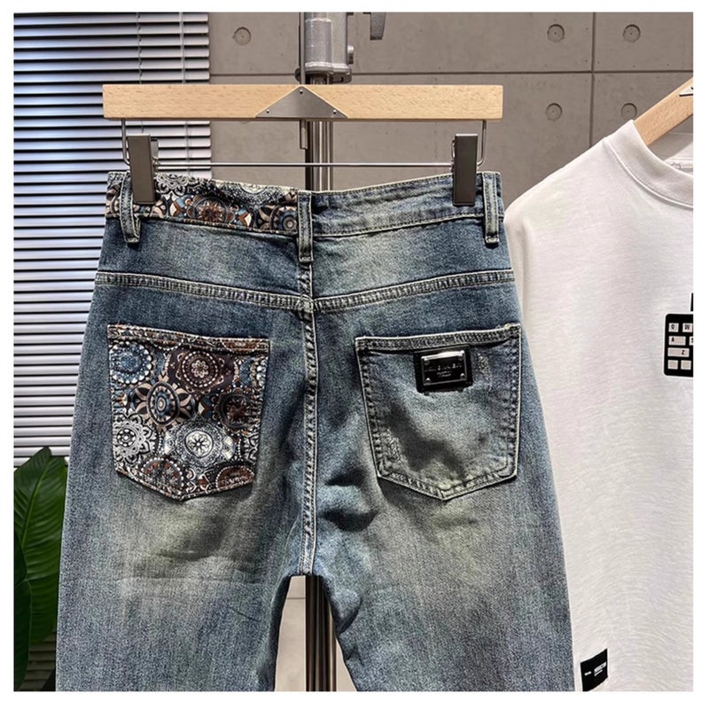 Unisex Classic Denim Jeans Loose Fit Daily Outdoor Wear - Image 3