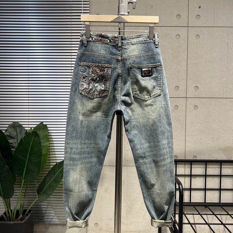 Unisex Classic Denim Jeans Loose Fit Daily Outdoor Wear - Image 2