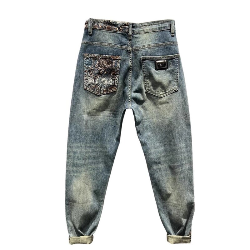 Unisex Classic Denim Jeans Loose Fit Daily Outdoor Wear - Image 5