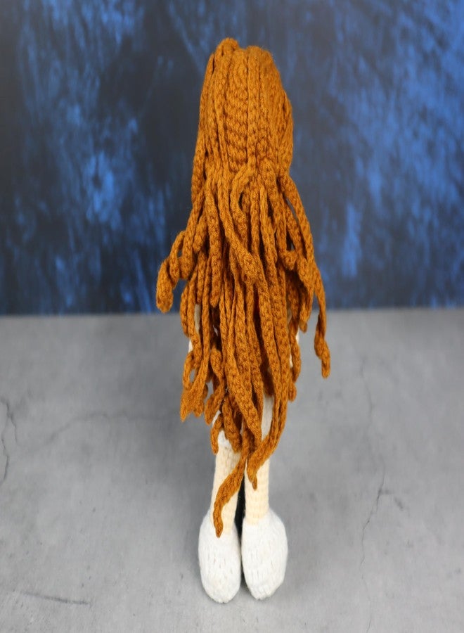 سوترا دمية كروشيه يدوية الصنع من سوترا، ترتدي بلوزة حمراء مزهرة وتنورة بيضاء | دمية أميغورومي صوفية ناعمة | هدية يدوية الصنع للأطفال، وديكور لغرفة الأطفال والمنزل - Image 5