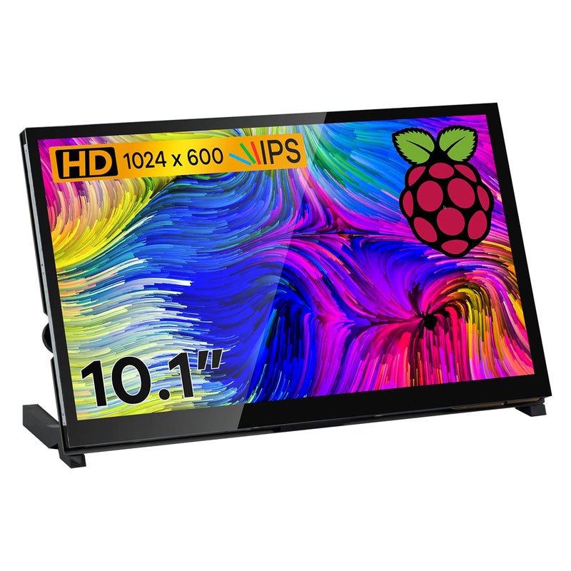 Hosyond Hosyond 10.1" IPS LCD Capacitive Touch Screen HDMI Display Portable Monitor 1024X600 Built-in Dual Speakers for Raspberry Pi 5/4/3 Xbox PS4 Windows 7/8/10  - Image 1
