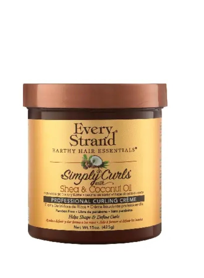 Every Strand Simply Curls Coco Oil/Shea Curl Creme, 425m