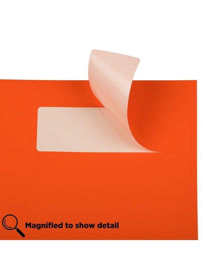 جام بايبر ملصقات عناوين الشحن من JAM PAPER - مستطيلة - 1 1/3 × 4 - أحمر نيون غامق/برتقالي - 126/عبوة - Image 4