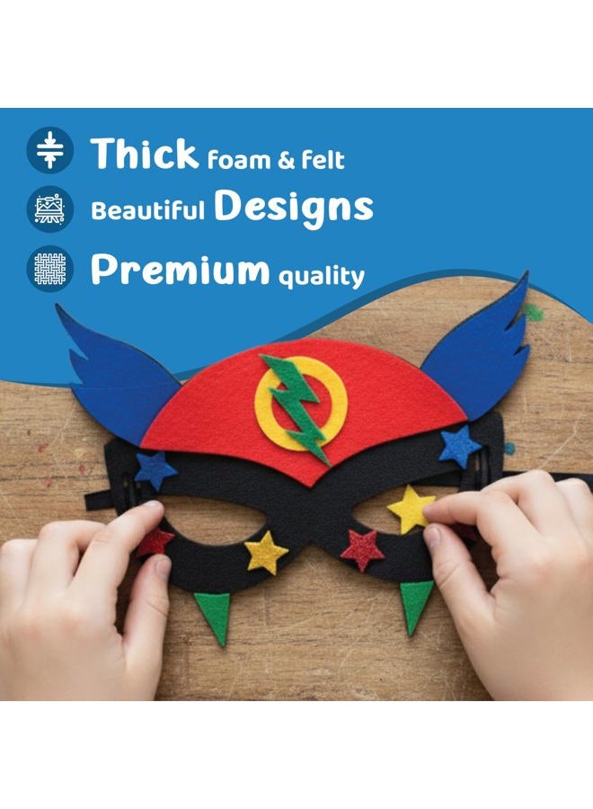 jackinthebox Superhero DIY Dress up Art and Craft Kit | Make a Cape, Mask and Cuffs | Best Gift for Boys Ages 5 6 7 8 Years | 3 Craft Projects in 1 Box - Image 4