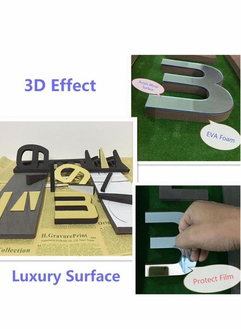 Captaintech Large 3D DIY Wall Clock Giant Roman Numerals Frameless Mirror Big Home Decoration Modern Stickers for Living Room Bedroom Office - Image 5