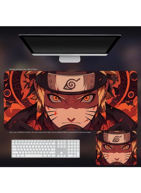 Anime Naruto Mouse Pad Naruto Sasuke Kakashi Super Large Thickened Muye Village Boys Computer Table Pad-color:800*300*2mm-pattern:Naruto 08