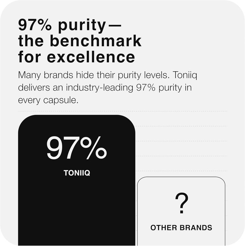 Toniiq تونياك قوة عالية جداً من بيربرين HCl من جبال الهيمالايا - 97% نقاء عالي وقابلية حيوية - تم جمعه من البرية - تركيبة مركزة 82:1 بيربرين 500 ملغ - 90 كبسولة نباتية - Image 5
