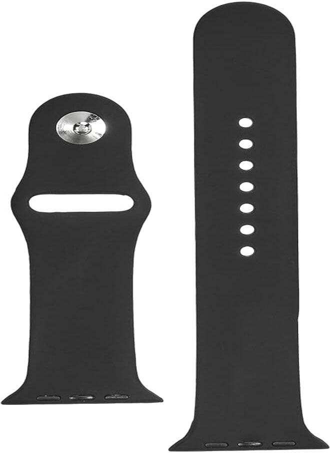Dragon Sport Band For iWatch 42MM/44MM, Soft Silicone Strap Replacement Wristbands For Apple Watch Series 5, Series 4-Black 