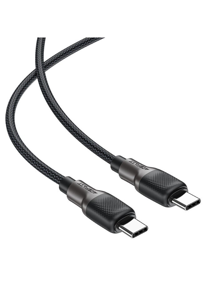 ACEFAST Charging Data Cable C10-03 USB-C to USB-C, PD60W Fast Charging, 1.2m Length, Durable Zinc Alloy Connectors, Nylon Braided and Silicone Sheath Design - Black - Image 3