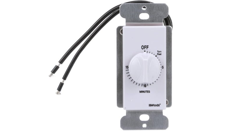 Woods 59711 In-Wall 15 Minute Spring Wound Timer, White - Image 3