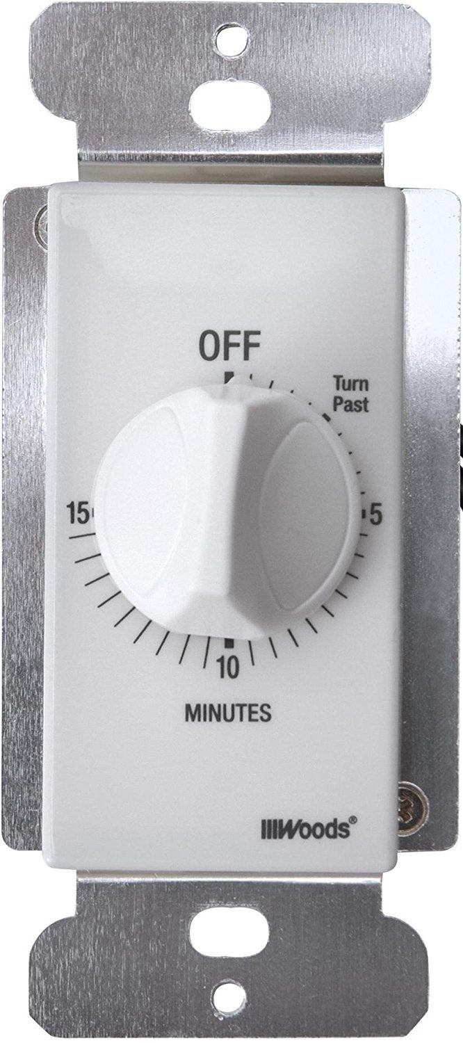 Woods 59711 In-Wall 15 Minute Spring Wound Timer, White - Image 4