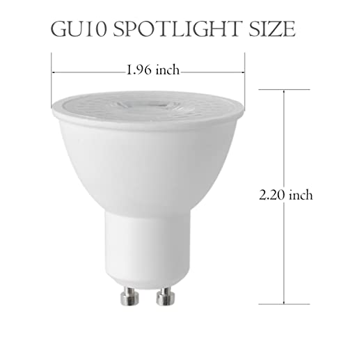 Rysa Light 10Pack Daylight Glow GU10 LED Spotlight 5000K Dimmable55W 50W Equivalent Recessed Lighting 500lm38 Beam Angle - Image 3