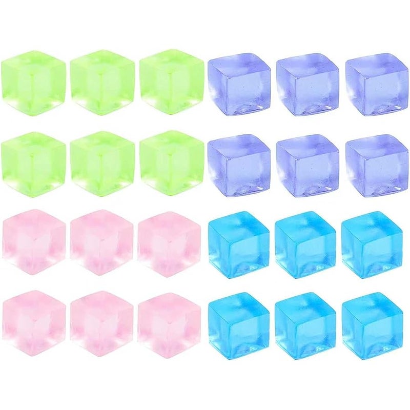 rytopt 24Pcs Stress Balls Fidget Toys Adults, Ice Cube Toys - Square Squeeze Ball Toys, Squeeze Toys - Small, Stress Balls for Adults, Easter, Christmas, Party Favors, Stocking Stuffers - Image 1