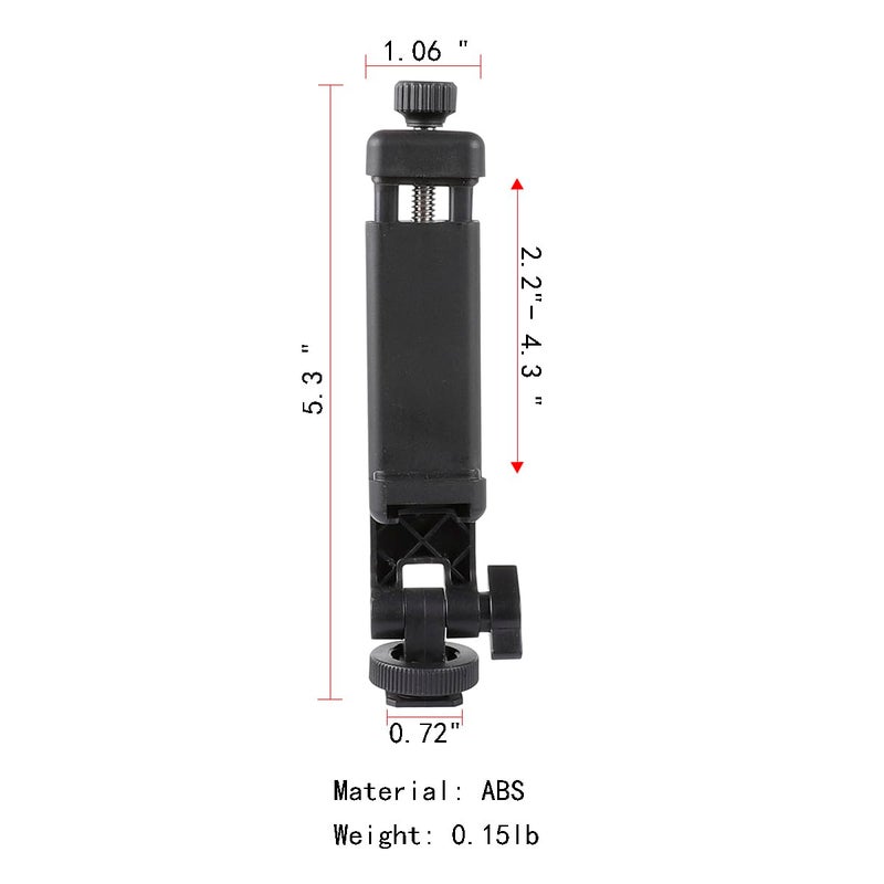 Leenconghui Multifunctional Universal Cell Phone Tripod Mount Adapter 360 Rotation Camera Hot Shoe Phone Holder Compatible with Canon Nikon Sony DSLR - Image 3