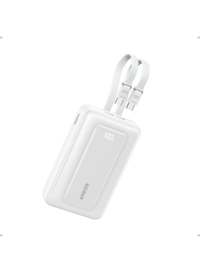 Anker Zolo Power Bank, 45W Max Fast Charging, 20,000mAh Battery Pack with Dual Built-in USB-C Cables, 1 USB-C&A Port, for iPhone 17/16 Series, Samsung, MacBook, iPad, and More - Image 1