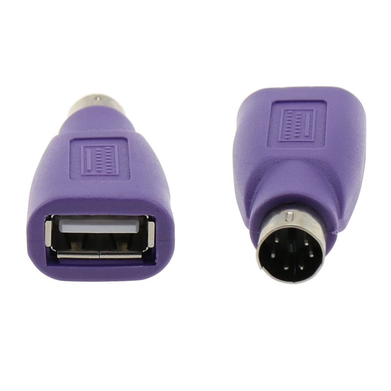 ZZHXSM USB to PS2 Adapter 2PCS Purple USB Female to PS/2 Male Converter Ch adapter for Mouse Keyboard and Bar Code Scanner - Image 3