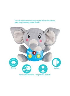 PowerTRC PowerTRC Plush Elephant Music Baby Toys 0-6 Months 6-12 Months Light Up Infant Toys 0-3 Months Elephant Toys Stuffed Animals for Girls New Born Baby Toys Boys & Girls Toddlers Musical Toys  - Image 3