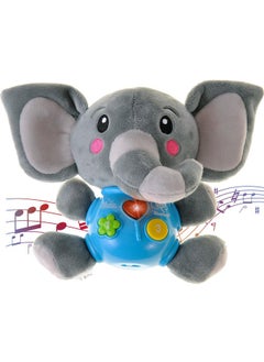 PowerTRC PowerTRC Plush Elephant Music Baby Toys 0-6 Months 6-12 Months Light Up Infant Toys 0-3 Months Elephant Toys Stuffed Animals for Girls New Born Baby Toys Boys & Girls Toddlers Musical Toys  - Image 1