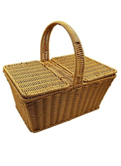 TOMSUN Picnic Holder Wicker Basket Storage Basket With Handles and Lid Hamper Flower Girl Baskets Country Picnic Basket for Picnics Parties Shopping - pzsku/ZB2FE6902D7093B08320CZ/45/_/1715096141/6238e184-4ebb-4d59-be61-902b16061a5b