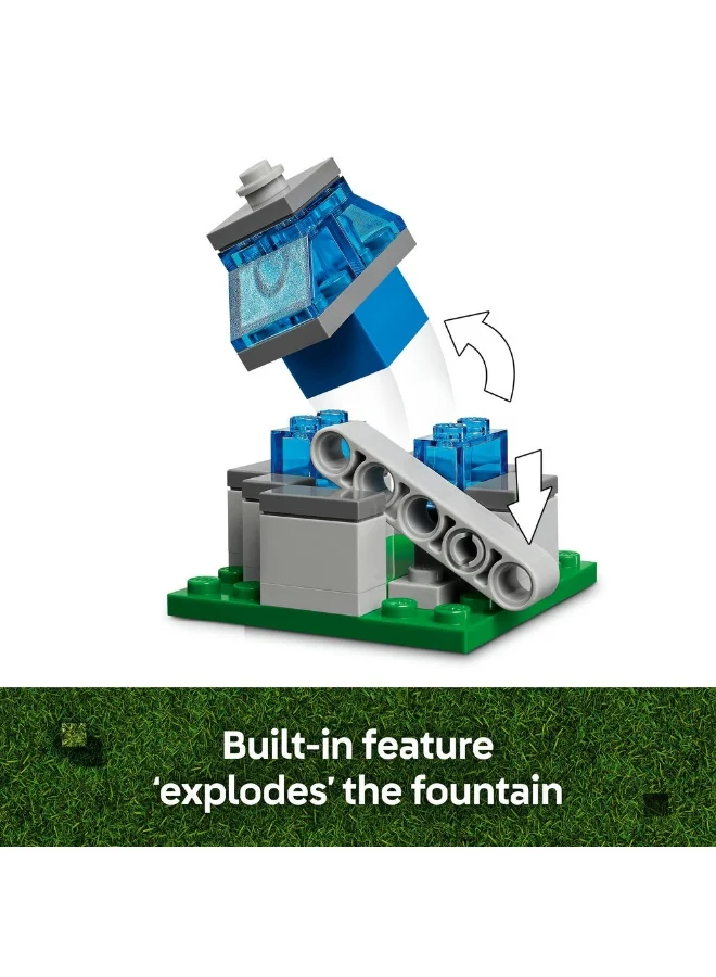 ليغو هجوم القرية ببالونات الحيوانات البرّية الصغيرة من ليغو® Minecraft®‎‍‌، هدية للأطفال هواة الألعاب الإلكترونية 21273