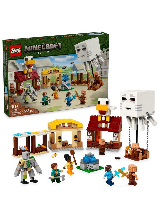LEGO Minecraft The Ghast Balloon Village Attack Toy 21273 (Age 10+, 555 Pieces) - Image 1