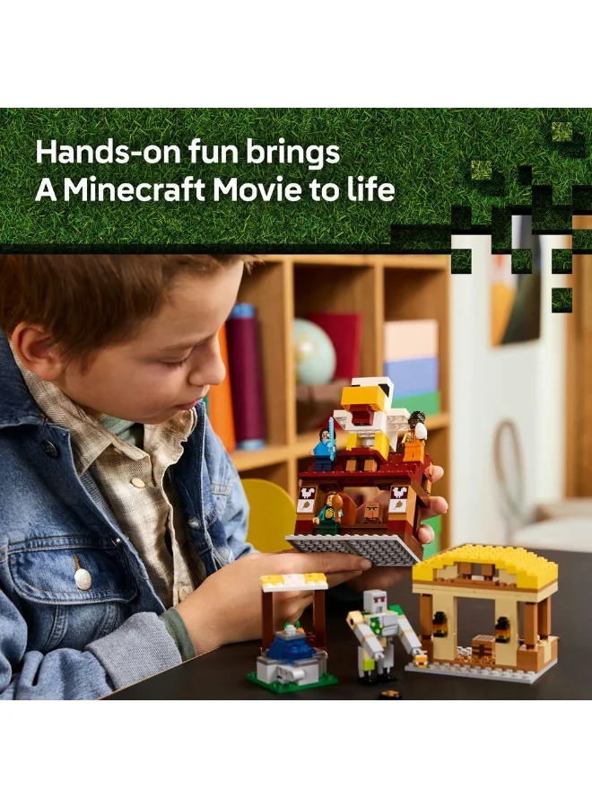 ليغو هجوم القرية ببالونات الحيوانات البرّية الصغيرة من ليغو® Minecraft®‎‍‌، هدية للأطفال هواة الألعاب الإلكترونية 21273