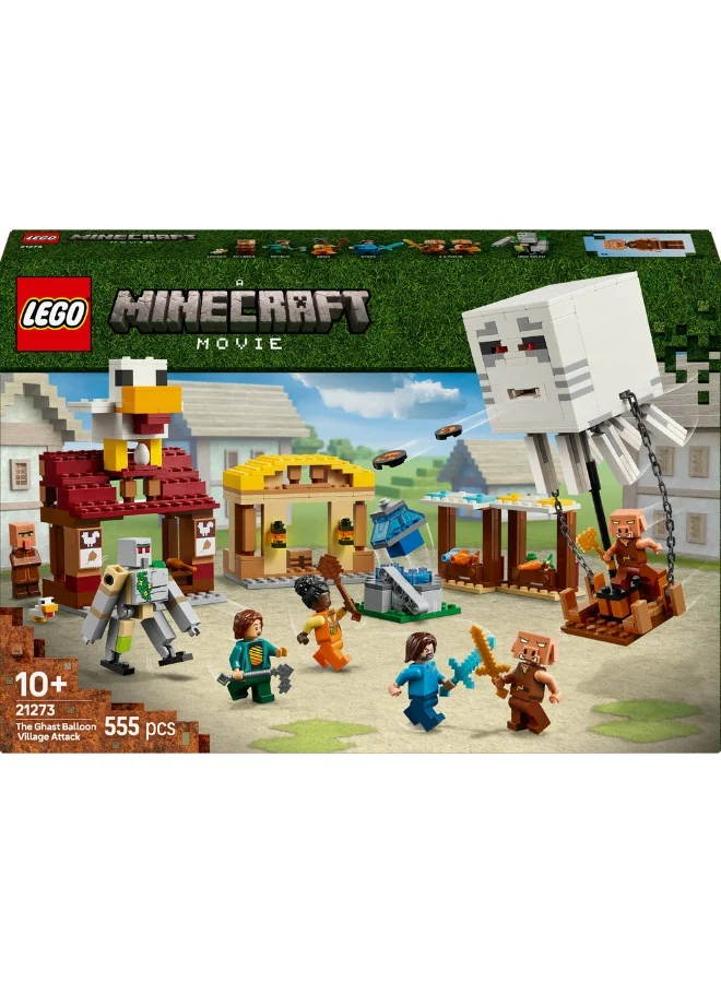 ليغو هجوم القرية ببالونات الحيوانات البرّية الصغيرة من ليغو® Minecraft®‎‍‌، هدية للأطفال هواة الألعاب الإلكترونية 21273