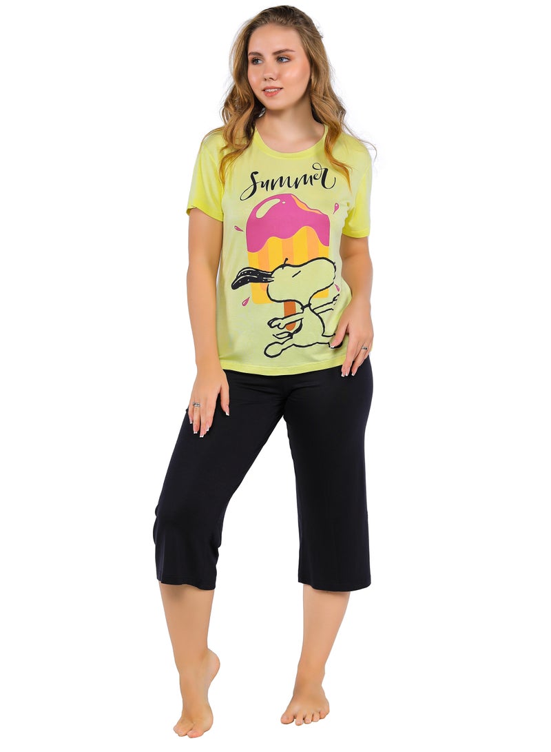 Dadoush Summer Shorts Pajamas with Short Sleeves - Cool Women's Shorts Pajamas Only from Daadoush  - Image 2