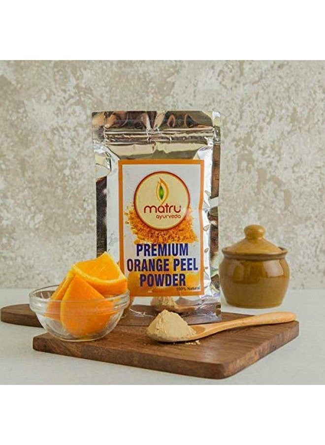 MATRU AYURVEDA ;Vitamin C Orange Peel Powder;For Glowing Skin & Removing Pimples Scars & Boosting Collagen;Skin Whitening &TonerFace Pack;100% Pure & Natural;Sun Tan Remover Narangi Santra Chilka 100G  - Image 3