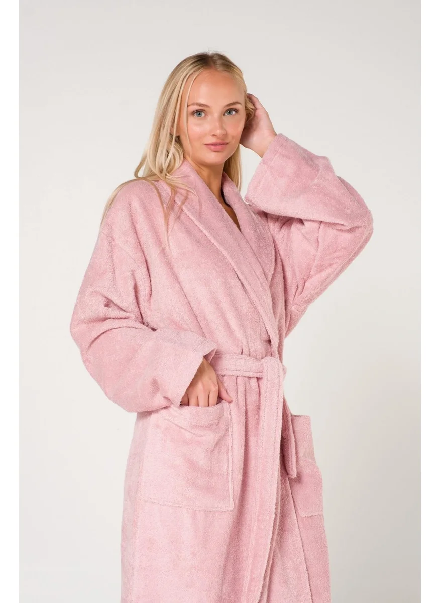 كوتن كونسيبت Plain and Cotton Shawl Collar Women's Bathrobe