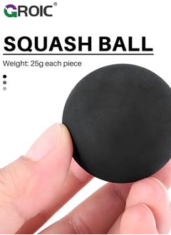 GROIC 3 Pcs 37mm Single Dot Squash Balls, Slow-Medium-Fast Single Dot Squash Ball, Rubber High Elastic Squash Racket Balls for Beginner Competition Training Professional Design Squash Ball Easy to Carry  - Image 4