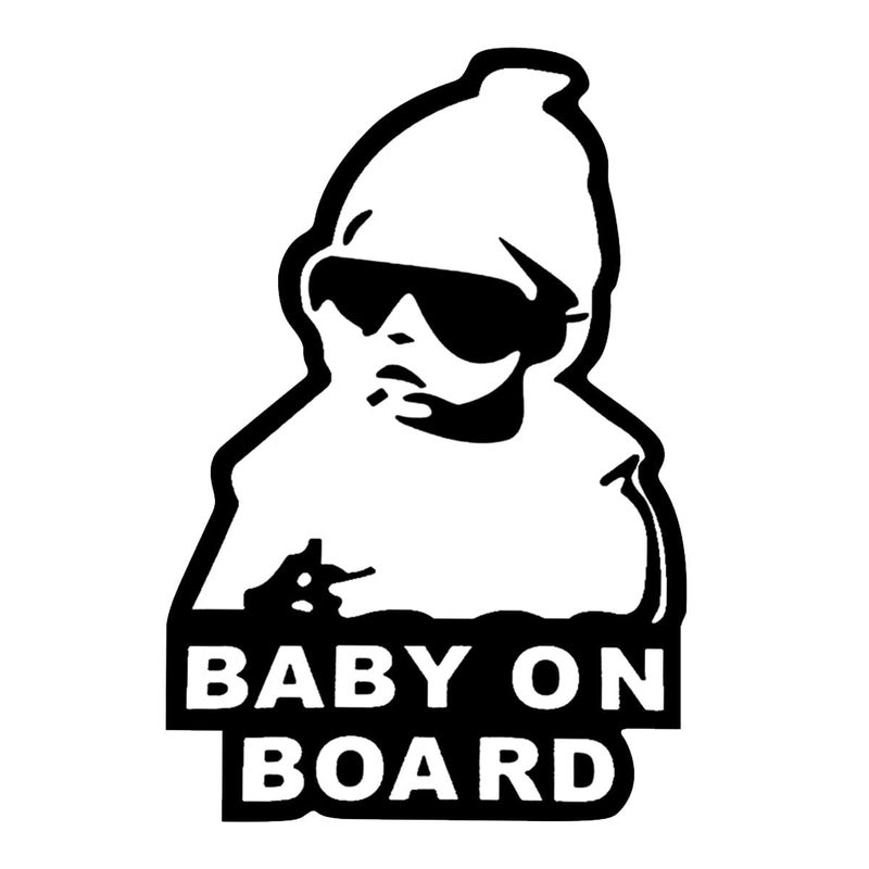 KITUREK Baby on Board Sticker for Car Funny Baby Safety Car Signs AdhesiveRemovableReflectiveWaterproof Cute Safety Caution Decal No Need for Magnet or Suction Cup 1PC - Image 3