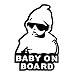 KITUREK Baby on Board Sticker for Car Funny Baby Safety Car Signs AdhesiveRemovableReflectiveWaterproof Cute Safety Caution Decal No Need for Magnet or Suction Cup 1PC - Image 2