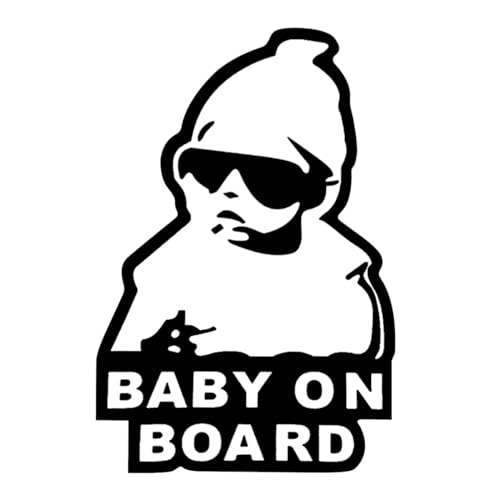 KITUREK Baby on Board Sticker for Car Funny Baby Safety Car Signs AdhesiveRemovableReflectiveWaterproof Cute Safety Caution Decal No Need for Magnet or Suction Cup 1PC - Image 1