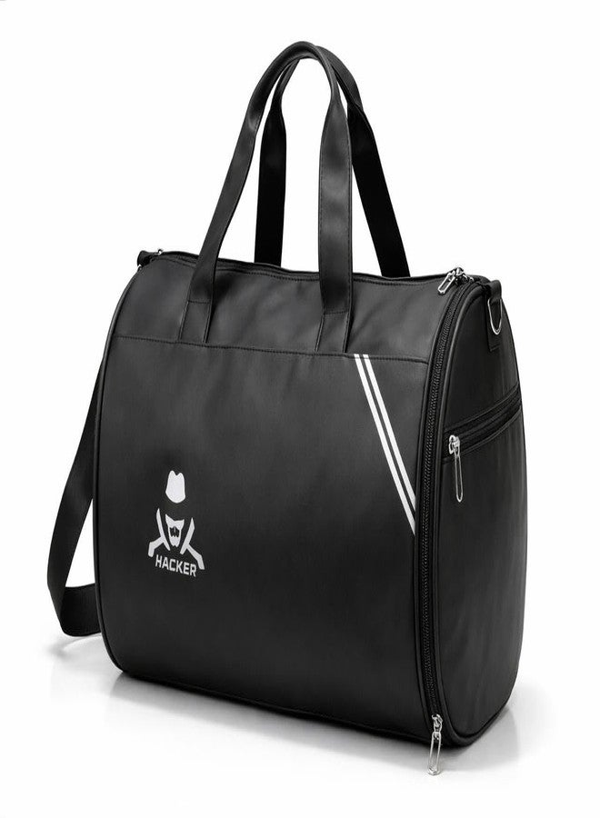 Hacker Gym Bag for Men & Women | Spacious Sports Duffel & Travel Bag with Shoulder Strap | Durable Multi-Purpose Workout, Weekend & Overnight Carry Bag (Black) - Image 1