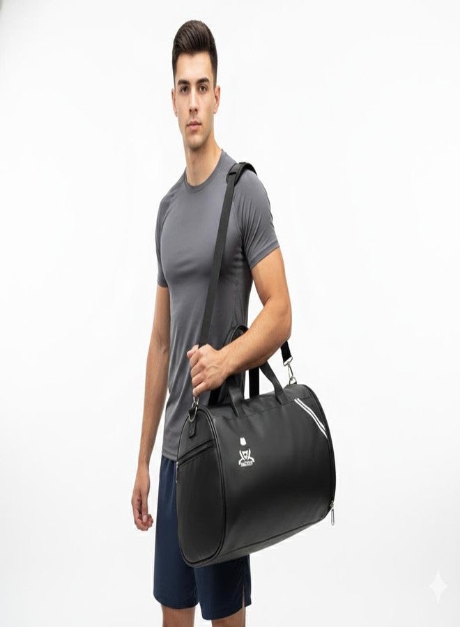Hacker Gym Bag for Men & Women | Spacious Sports Duffel & Travel Bag with Shoulder Strap | Durable Multi-Purpose Workout, Weekend & Overnight Carry Bag (Black) - Image 4