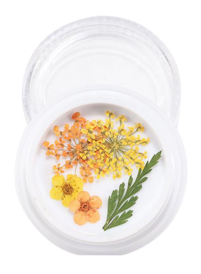 NIBEMINENT 3D Dried Flower Nail Art Sticker Multicolour