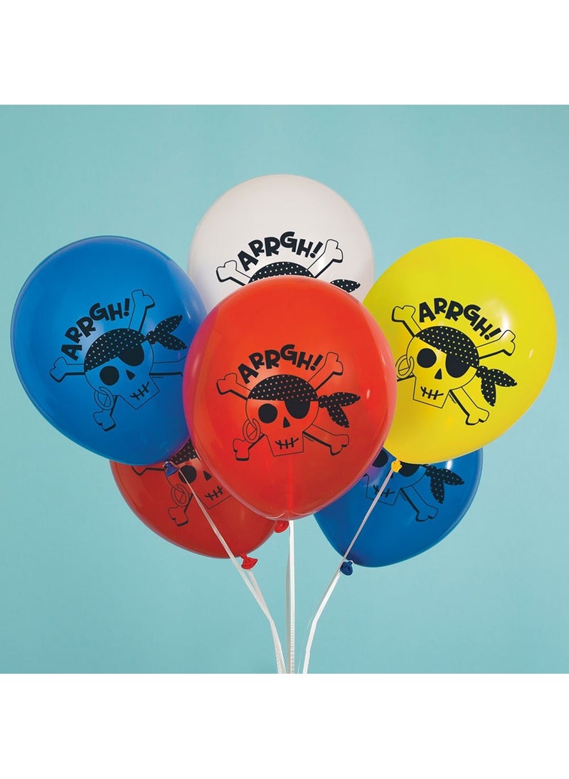 Unique Pirate ARRGH Balloon Color Mix Latex 30 cm 8-Pack - Image 2