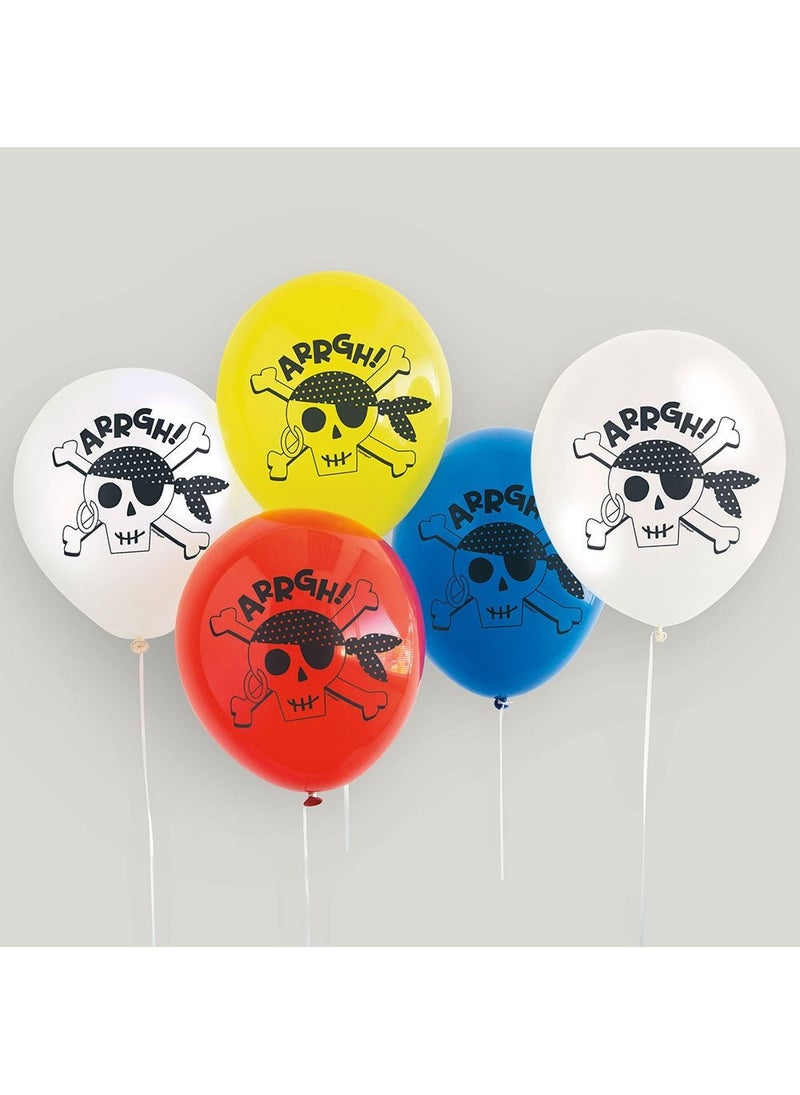 Unique Pirate ARRGH Balloon Color Mix Latex 30 cm 8-Pack - Image 3