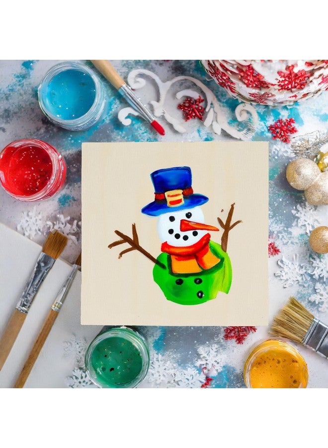 Bright Creations 4X4 Wood Canvas Boards For Painting Blank Deep Cradle Canvas For Art Projects (6 Pack 0.85 In Thick) - Image 2