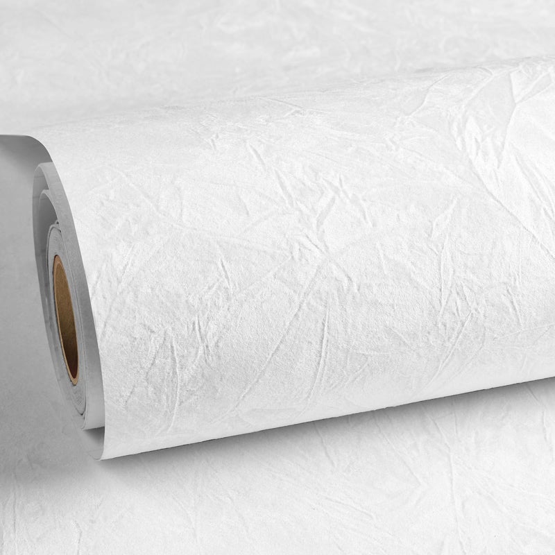 ReWallpaper Textured Velvet Fabric Wallpaper Peel and Stick White Velvet Contact Paper for Dresser Shelf Liner 175inX23ft Modern White Wall Paper for Bedroom Kitchen Cabinets Self Adhesive Felt Roll - Image 2
