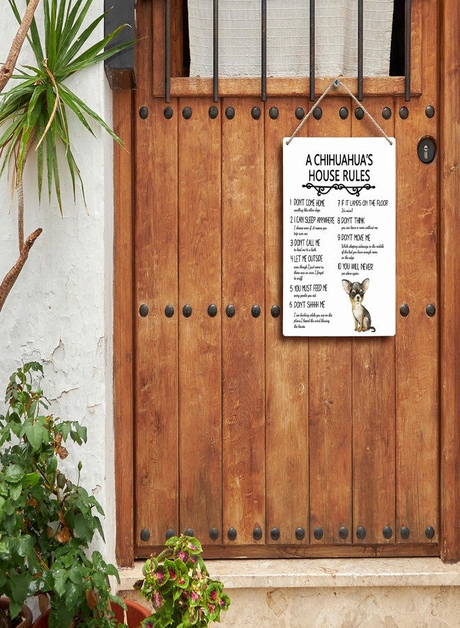 FUGWN A Chihuahua’s House Rules Dog Wooden Signs 8x10, Dog Signs for Home Decor, Decorations for The Home, House Rules Sign, Wall Decor, Chihuahua Gifts, Gifts for Lovers - Image 3