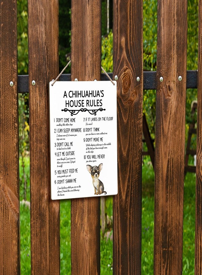 FUGWN A Chihuahua’s House Rules Dog Wooden Signs 8x10, Dog Signs for Home Decor, Decorations for The Home, House Rules Sign, Wall Decor, Chihuahua Gifts, Gifts for Lovers - Image 5