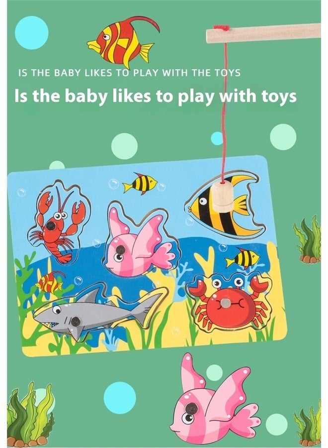 Magnetic Fishing Game Jigsaw Puzzle， Toys Tropical Magnetic Fishing Game - Image 4