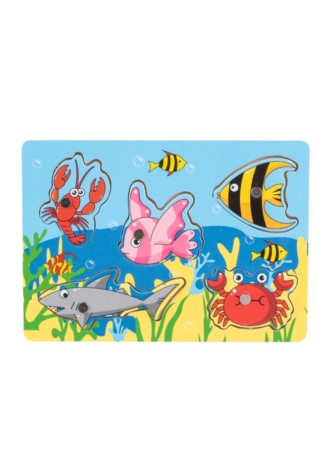 Magnetic Fishing Game Jigsaw Puzzle， Toys Tropical Magnetic Fishing Game - Image 1