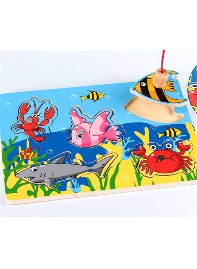 Magnetic Fishing Game Jigsaw Puzzle， Toys Tropical Magnetic Fishing Game - Image 2