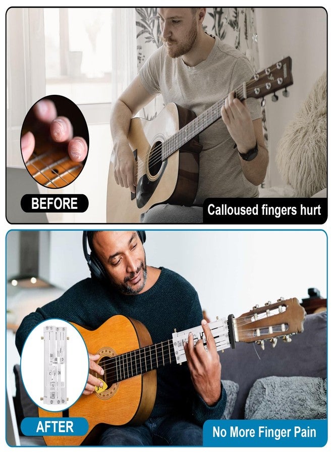 FormiPow Guitar Chord Presser, Beginner Guitar Learning Tool with 11 Chords, Capo & Picks, Easy-to-Use Chord Helper for Acoustic Guitars (38"-41"), Gift for Beginners (White) - Image 5