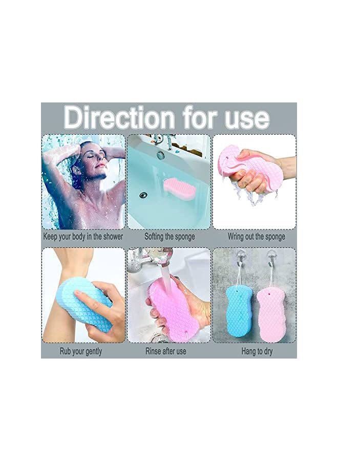 Zaboon Soft Exfoliating Bath Sponge Ultra Soft Bath Body Shower Sponge Reusablefor Adults Children Use - Image 2
