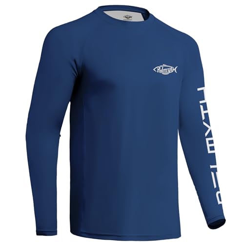 Palmyth Fishing Shirts for Men Long Sleeve UPF 50 T Shirt Sun Protection Tee Dark BlueTidal XL - Image 3