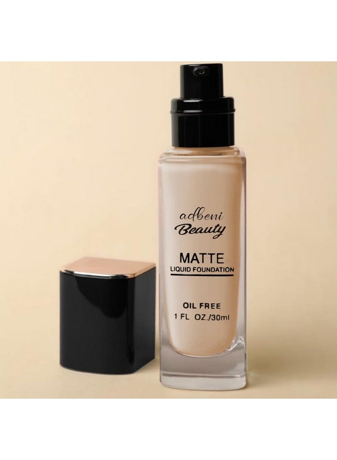 adbeni Matte Liquid Foundation 30Ml | Silky Smooth Weightless Effect & Long Lasting | Flawless Finish & Shine-Free Complexion | All Skin Types (Shade-01) - Image 1